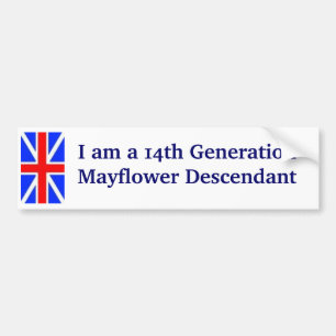 Mayflower Descendant -14th Bumper Sticker