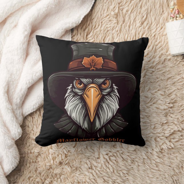  Mayflower Gobbler Throw Pillow (Blanket)