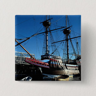 Mayflower II, National Historic Landmark, Plymouth 2 Inch Square Button