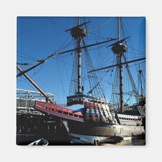 Mayflower II, National Historic Landmark, Plymouth Magnet (Front)
