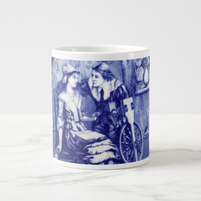 Mayflower Lovers John Alden & Patricia Mullins Large Coffee Mug (Front)