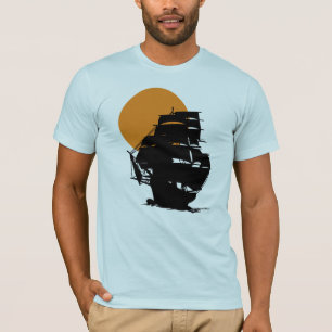 Mayflower ship sailing in the sunset men's t-shirt