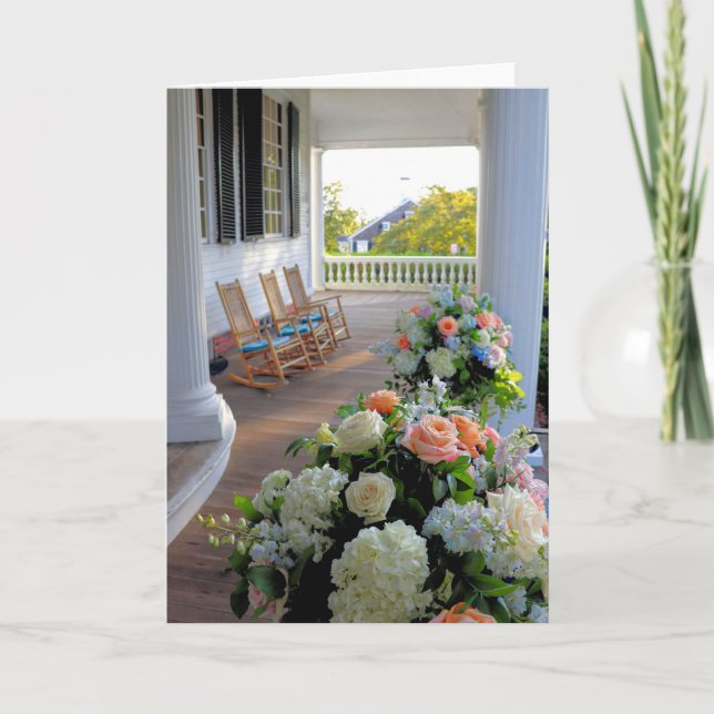 Mayflower Society House front porch Card (Front)