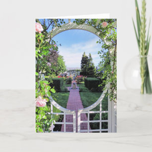 Mayflower Society House gardens Holiday Card