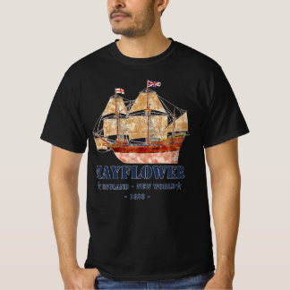 Mayflower Tall Ship - England to New World in 1620 T-Shirt