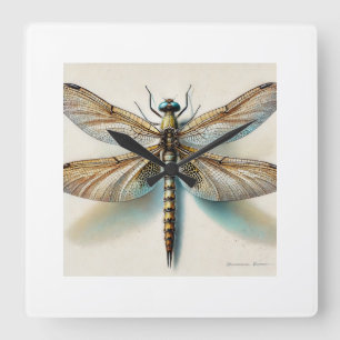 Mayfly Ephemera 071124IREF227 - Watercolor Square Wall Clock