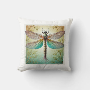 Mayfly in Natural Harmony 100924IREF234 - Watercol Throw Pillow