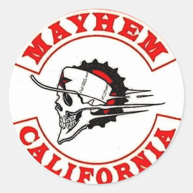 Mayhem Moto Logo Classic Round Sticker (Front)