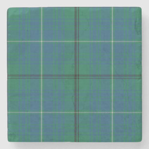 Mayhew Family Tartan Plaid Stone Coaster