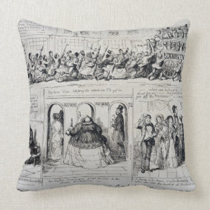 Mayhew's Great Exhibition of 1851: Odds and Ends, Throw Pillow