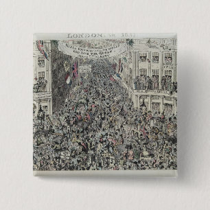 Mayhew's Great Exhibiton, London, 1851 2 Inch Square Button