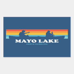 Mayo Lake North Carolina Canoe Sticker