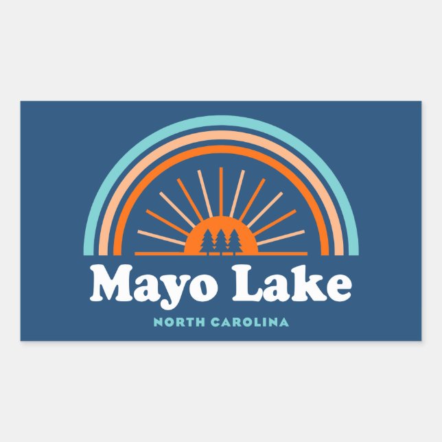 Mayo Lake North Carolina Rainbow Sticker (Front)