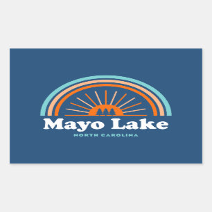 Mayo Lake North Carolina Rainbow Sticker