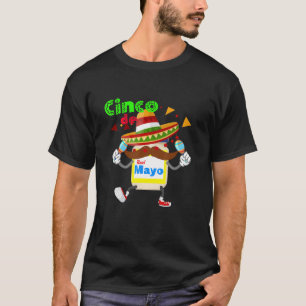 Mayonnaise Jar With Sombrero Cinco de Mayo T-Shirt