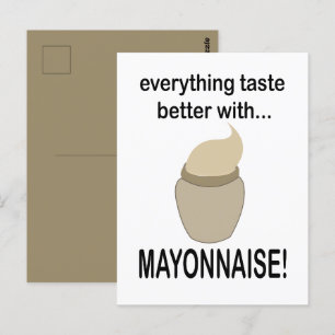 Mayonnaise Sauce Food Funny Mayonnaise Postcard