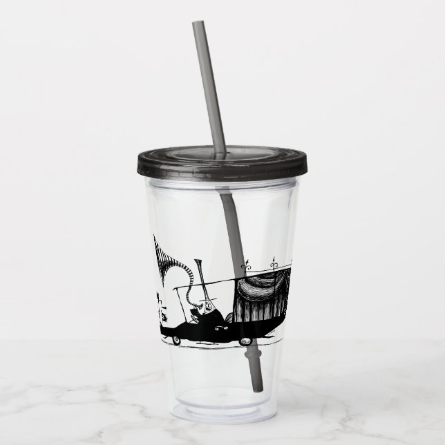 Mayor of Halloween Town Driving Hearse Acrylic Tumbler (Left)