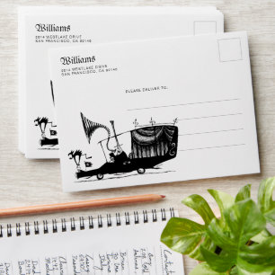 Mayor of Halloween Town Driving Hearse Envelope