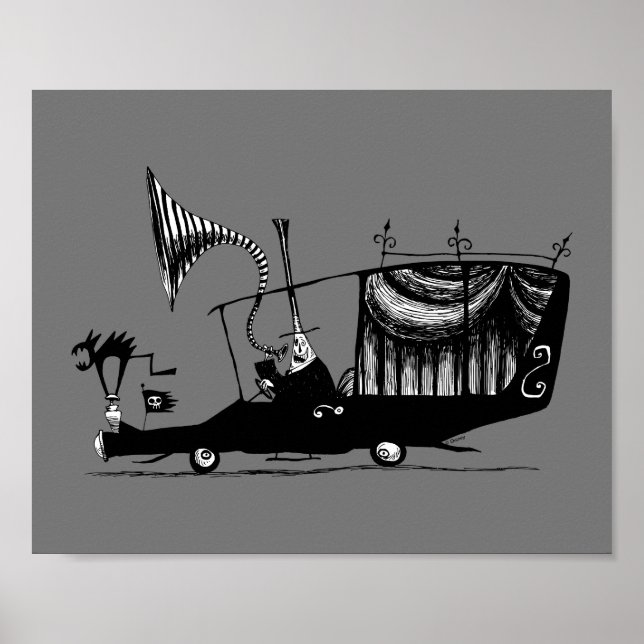 Mayor of Halloween Town Driving Hearse Poster (Front)