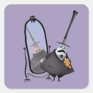 Mayor of Halloween Town   Mirror Square Sticker