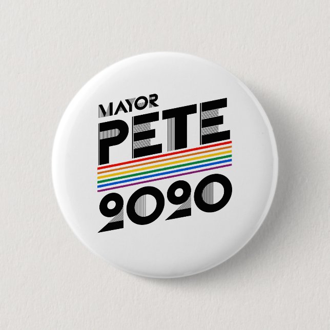 Mayor Pete Pride 2020 2 Inch Round Button (Front)