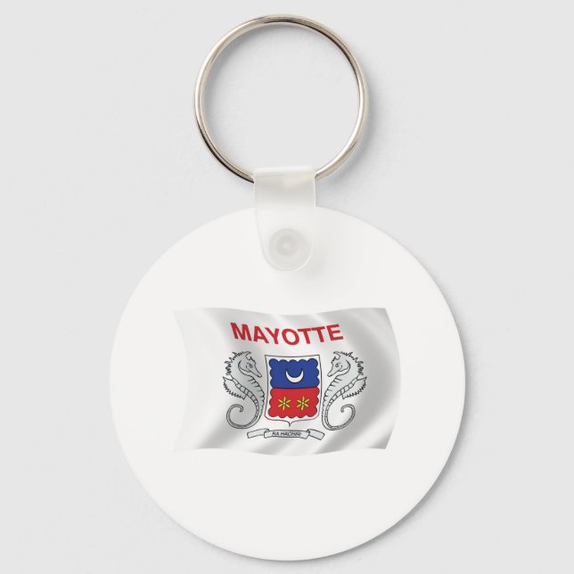 Mayotte Flag Keychain (Front)