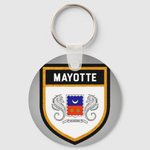 Mayotte Flag unique modern cool texture col Keychain