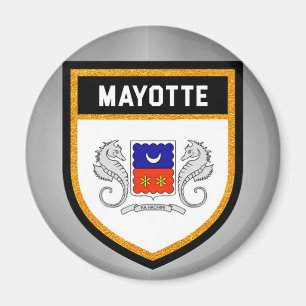 Mayotte Flag unique modern cool texture col Magnet