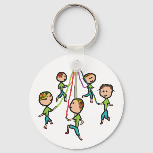 Maypole Dancing Keychain