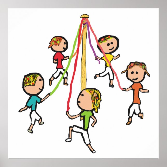 Maypole Dancing Poster (Front)