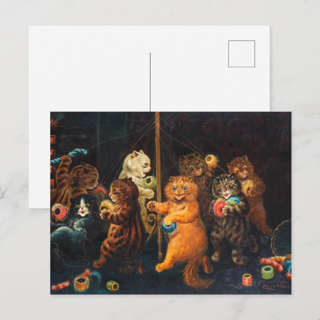 Maypole | Louis Wain | Postcard (Front/Back)