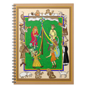 Maypole, medieval feast notebook