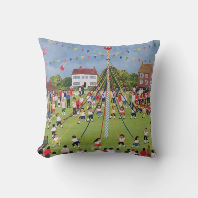 Maypole Throw Pillow (Front)