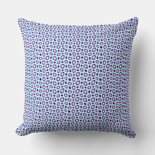 Maz Abstract Teardrops Navy Sky Blue White 2 Throw Pillow