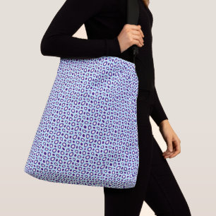 Maz Abstract Teardrops Navy Sky Blue White Crossbody Bag
