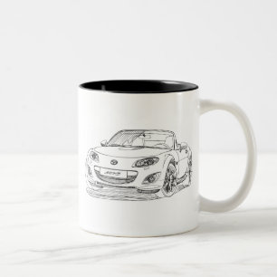 Maz Miata MX5 gen 3 2010 Two-Tone Coffee Mug