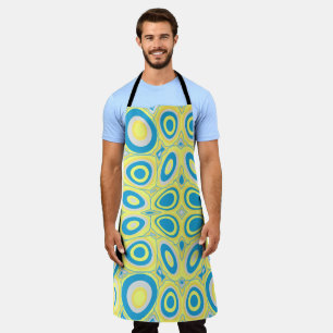 Maz Psychedelic Eggs - Blue Grey Yellow Apron