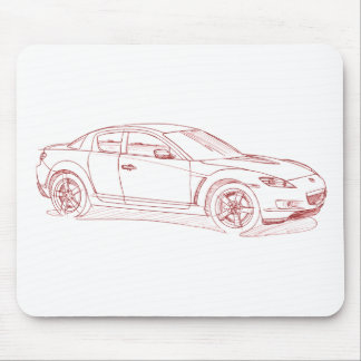 Maz RX8 2003 sketch Mouse Pad