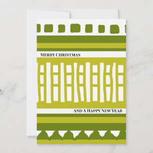 MAZ Striped Ribbed Knitting Pattern 081 Christmas  Holiday Card