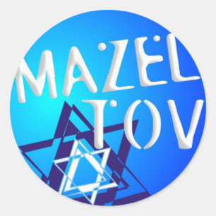 Mazal Tov Classic Round Sticker