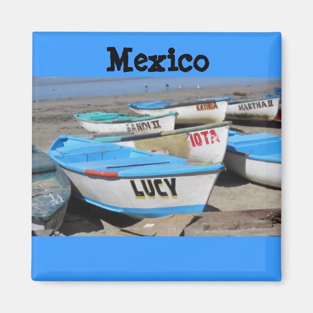 Mazatlan Fishing Boats Magnet (Front)