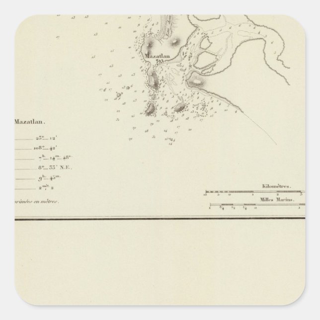 Mazatlan, Mexico Square Sticker (Front)