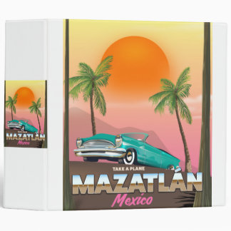 Mazatlán Mexico travel poster Binder