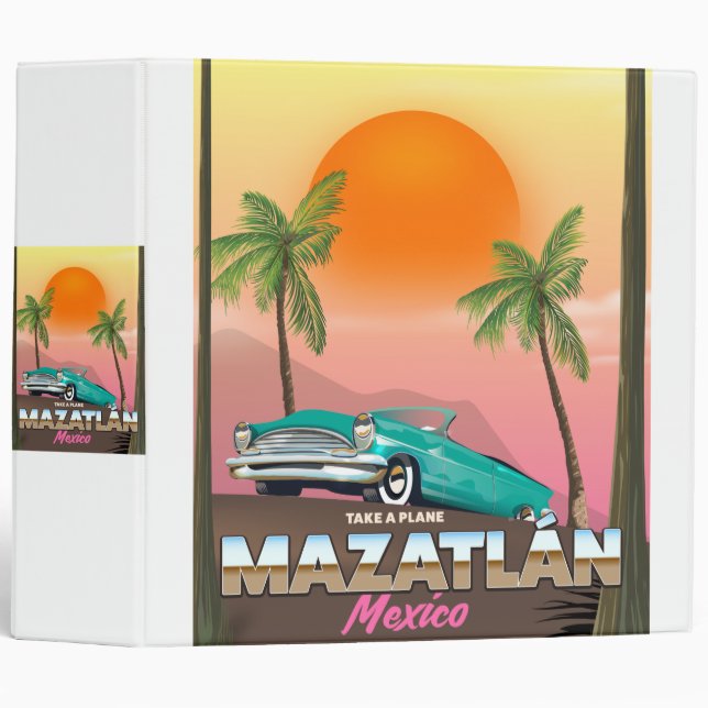 Mazatlán Mexico travel poster Binder (Front/Spine)