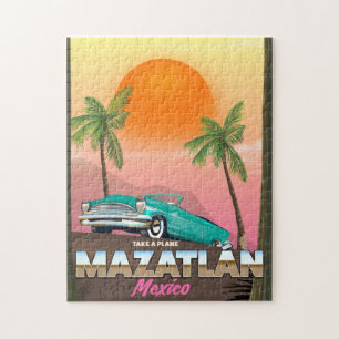 Mazatlán Mexico travel poster Jigsaw Puzzle
