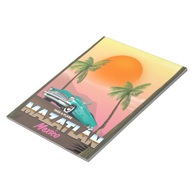 Mazatlán Mexico travel poster Notepad (Angled)