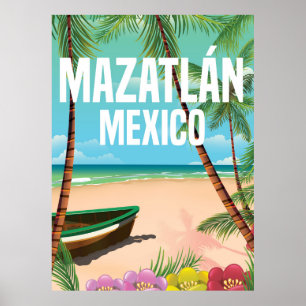 Mazatlán Mexique affiche de voyage Vintage sur la 