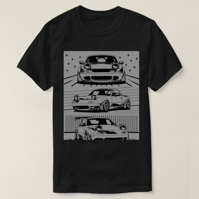 Mazda Miata Backpack T-Shirt (Design Front)