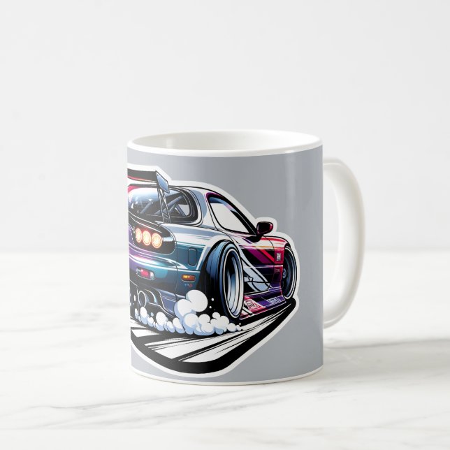 Mazda RX7 FD drifting Coffee Mug (Front Right)