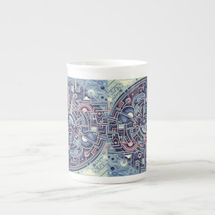 maze  bone china mug